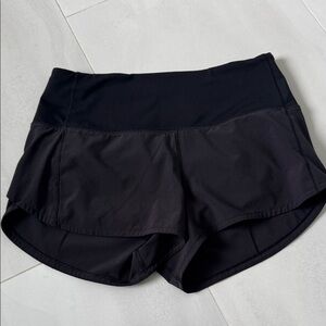 Lululemon high waisted black speed short